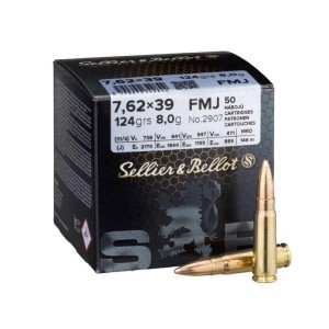 Amunicja S&B kal.7,62x39 FMJ 8,0g op.50szt.