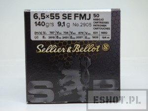 Amunicja S&B kal.6,5x55 SE FMJ 9,1g (op.50szt.)