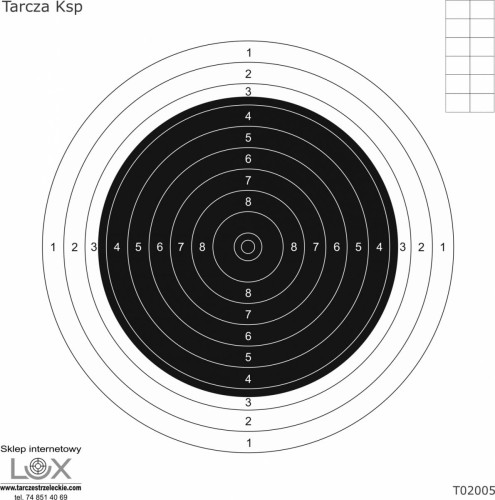 Tarcza do karabinu sportowego (200x200mm)-5202