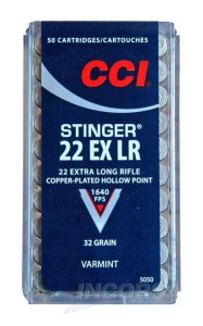 Amunicja CCI Stinger .22LR 2,07g/32gr(op.50szt.)