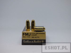 Amunicja pistoletowa S&B kal .380 Auto FMJ op.50szt.